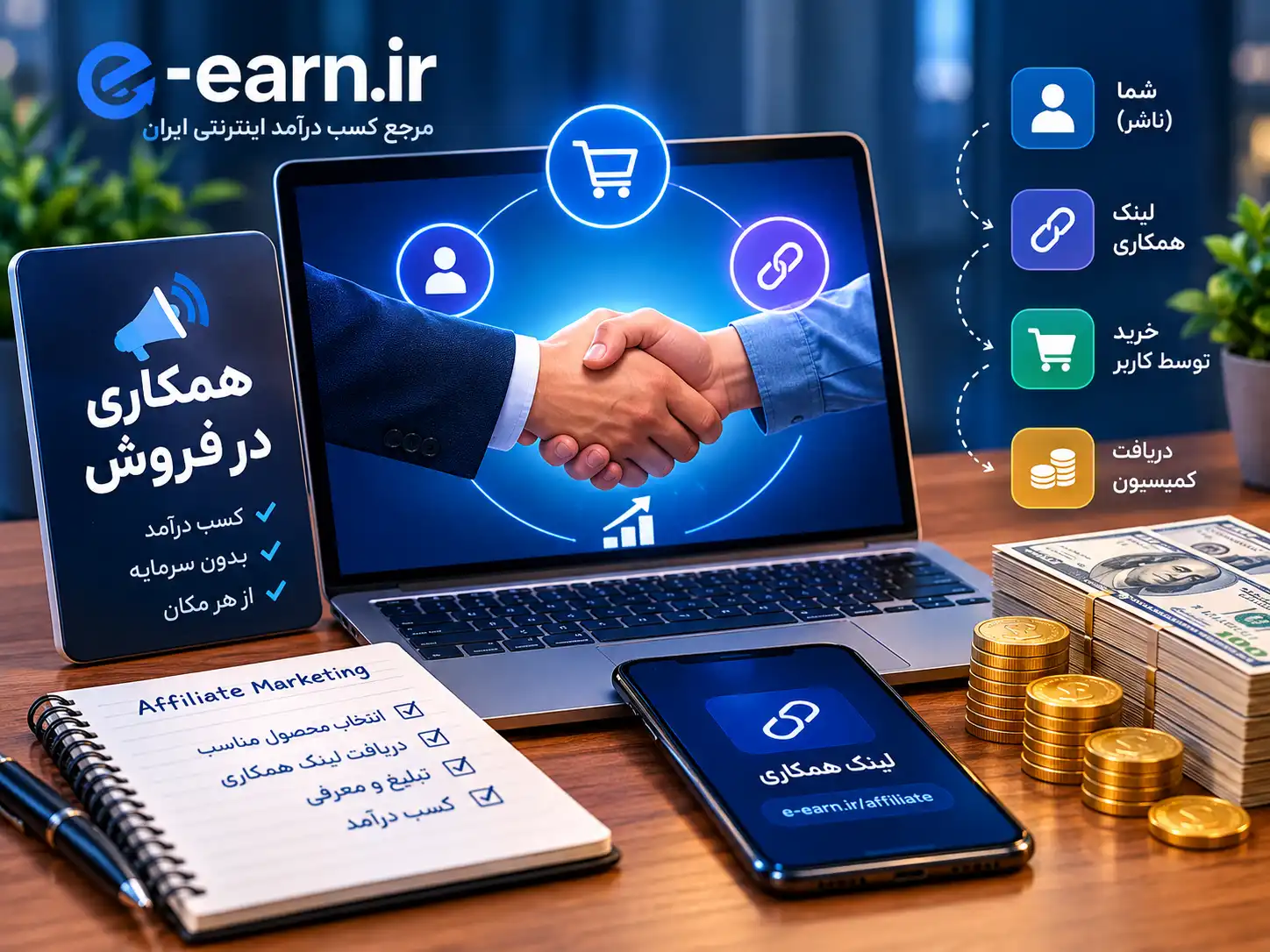 کسب درآمد از همکاری در فروش 22 درآمد از افیلیت مارکتینگ