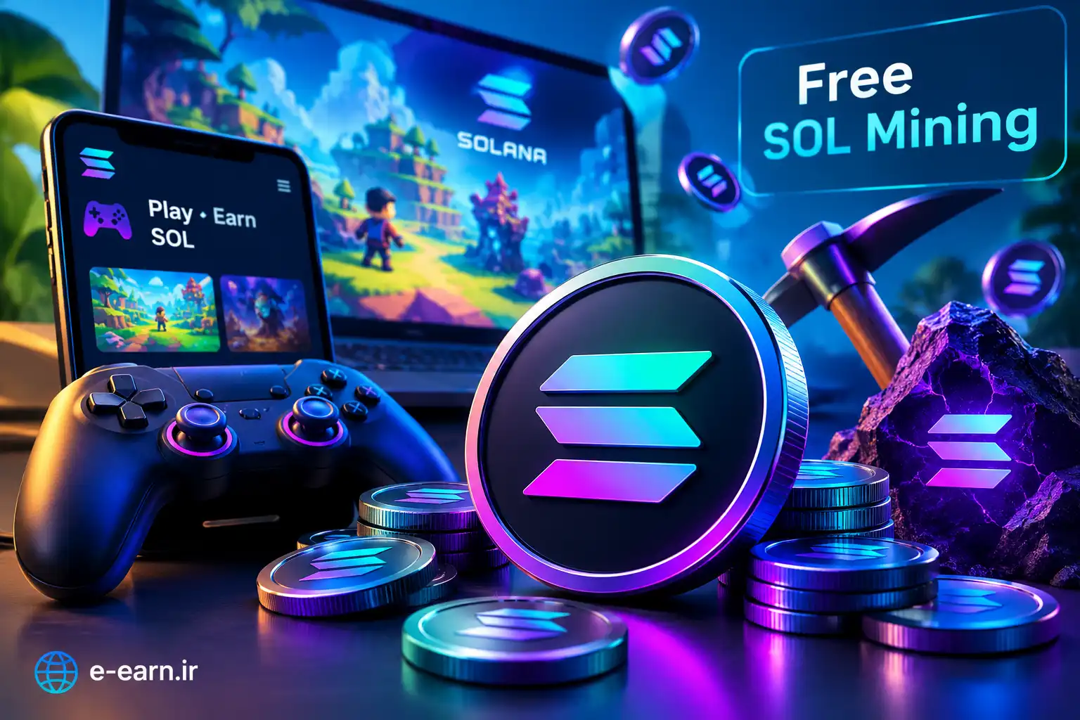 استخراج رایگان سولانا با Solfarmer