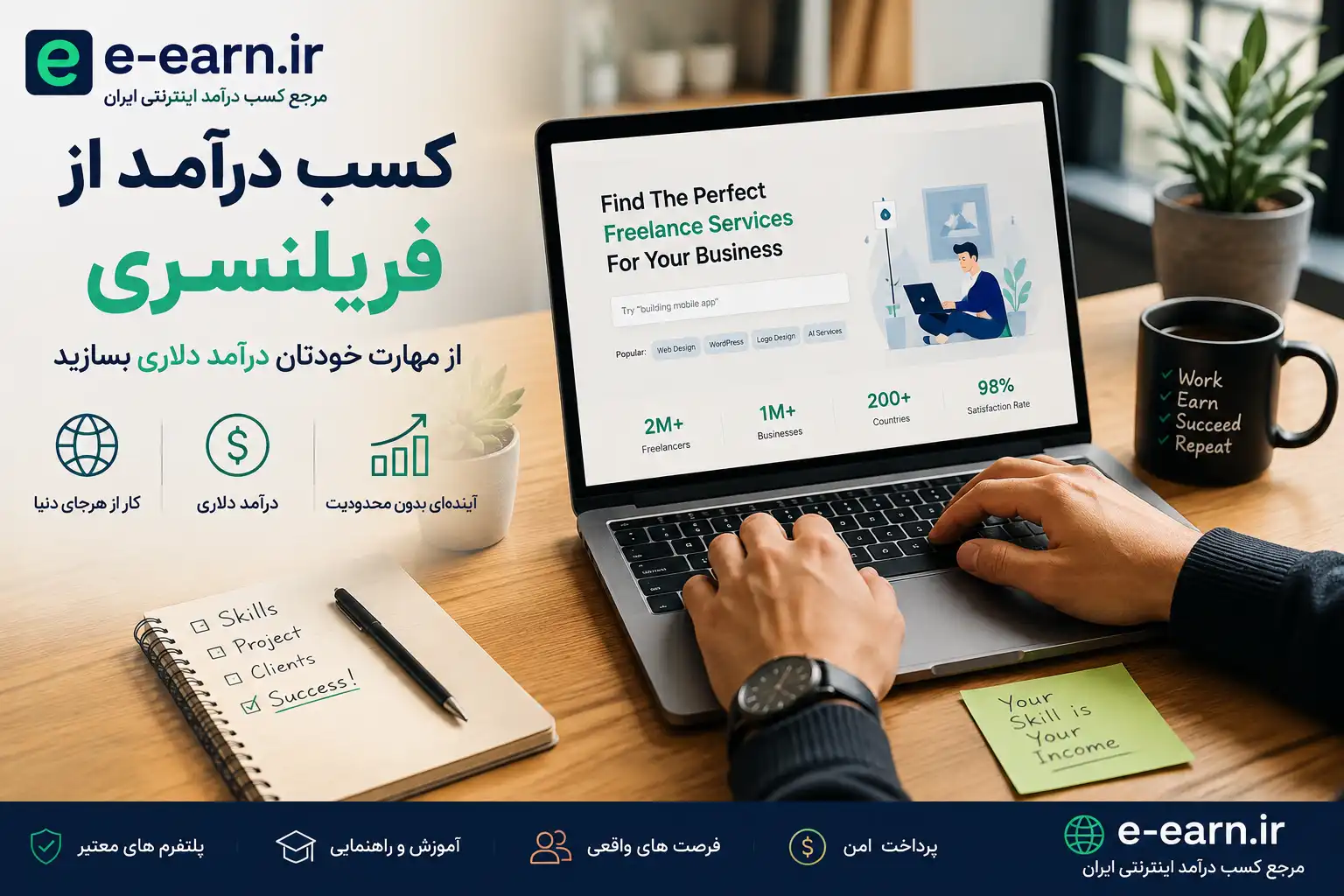 کسب درآمد از فریلنسری 12 چگونگی کسب درامد از فریلنسری